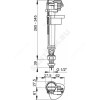 Арматура для бачка наливная нижнее подключение Alca Plast A18-3/8"