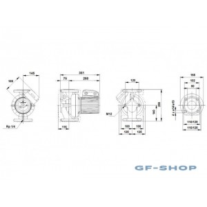 Насос циркуляционный Grundfos UPS 50-180 F B 1х230