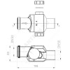 Клапан PP-H обратный канализационный серый Дн 50 б/нап в/к HL 4