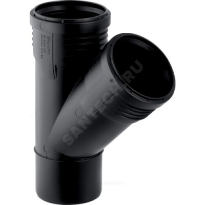 Тройник PP-MD бесшумный Silent-PP Дн 110х110х45гр б/нап в/к Geberit 390.535.14.1