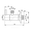 Вентиль для подключения смесителя 1/2"x3/8" Alca Plast ARV002