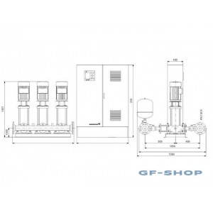 Установка повышения давления Grundfos HYDRO MPC-F 3CR64-3-1