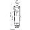 Арматура для бачка сливная кнопка хром старт-стоп Alca Plast A2000-CHROM