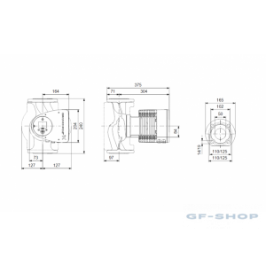 Насос циркуляционный Grundfos MAGNA3 50-80 F N 240 1x230V PN6/10