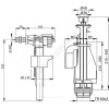 Арматура для бачка сливная/наливная боковое подключение кнопка хром 2/реж Alca Plast SA08AK 1/2" CHROM