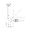 Сифон для умывальника бутылочный 1 1/4"x40 с гофрой 40х40/50 выпуск с нержавеющей решёткой D=65мм АНИ Пласт C1015