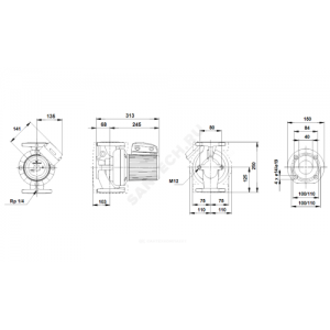 Насос циркуляционный с мокрым ротором UPS 40-120 F PN6/10 1х230В/50 Гц Grundfos 96401942