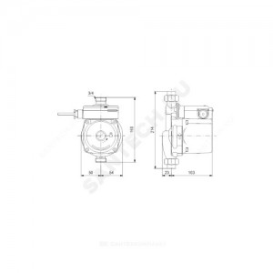 Насос повысительный UPA 15-90 PN10 1х230В/50 Гц в/к с гайками Grundfos 99547009