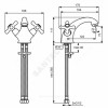 Смеситель для умывальника серия RETRO двуручный Vidima BA117AA
