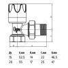Клапан ручной регулировки для радиатора Ду 15 Ру10 ВР угловой Ogint