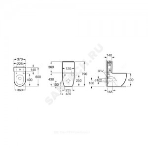 Бачок для унитаза Meridian-N compact нижний подвод 2/реж Roca 341242000