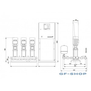 Установка повышения давления Grundfos HYDRO MPC-F 3CR10-6