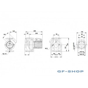 Насос циркуляционный Grundfos UPS 40-185 F