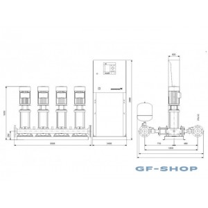 Установка повышения давления Grundfos HYDRO MPC-E 4 CR90-3-1 50/60Hz RUS U2 C-A-A-GHV