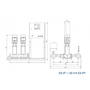 Установка повышения давления Grundfos HYDRO MPC-F 2CR15-5