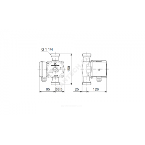 Насос циркуляционный с мокрым ротором UP 20-45 N PN10 1х230В/50 Гц Grundfos 95906472