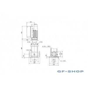 Насос вертикальный центробежный Grundfos CRE 10-6 AN-FJ-A-E-HQQE