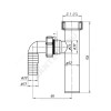 Патрубок для сифона 1 1/4"x32 с отводом (штуцером) АНИ Пласт M220