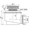 Сифон для поддона 1 1/2"x40 h=72мм слив крышка D=71мм Alca Plast A47CR-50