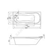 Ванна акриловая Каледония 170х75 без ножек Santek 1.WH30.2.391