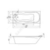 Ванна акриловая Каледония 170х75 без ножек Santek 1.WH30.2.391