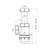 Сифон для умывальника бутылочный АНИ Юнг 1 1/4"x32 без выпуска АНИ Пласт BM1020