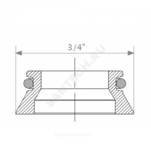 Переходник пластмасса R483 3/4"ЕК евроконус-плоскость Giacomini R483Y011